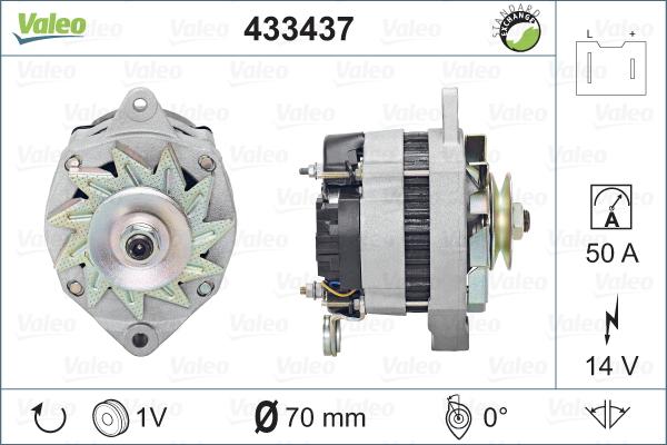 Valeo 433437 - Генератор autospares.lv