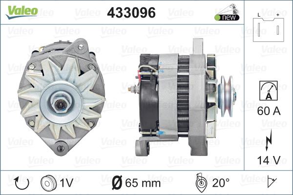 Valeo 433096 - Генератор autospares.lv