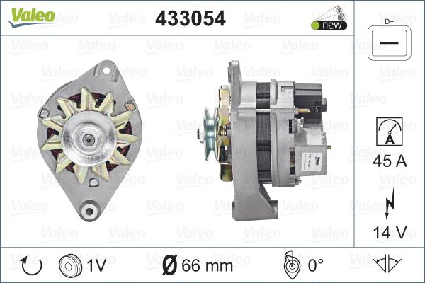 Valeo 433054 - Генератор autospares.lv