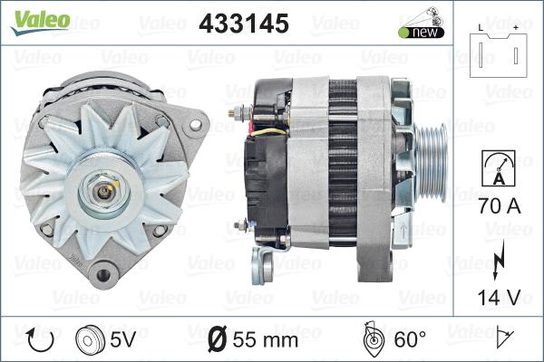 Valeo 433145 - Генератор autospares.lv