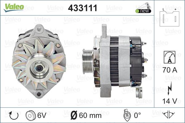 Valeo 433111 - Генератор autospares.lv