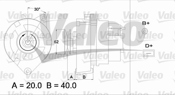 Valeo 433359 - Генератор autospares.lv