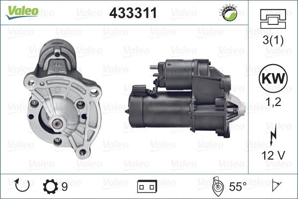 Valeo 433311 - Стартер autospares.lv