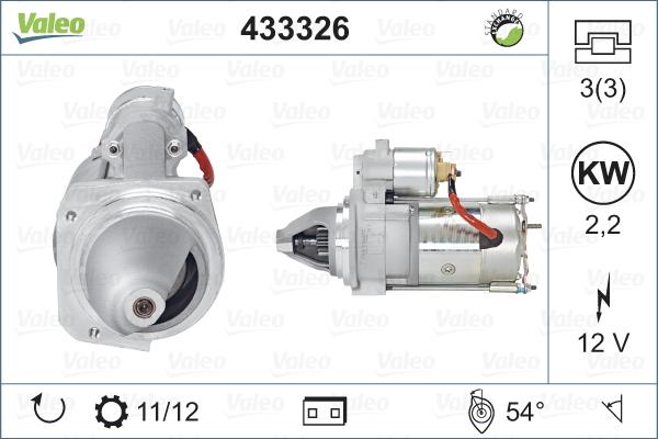 Valeo 433326 - Стартер autospares.lv