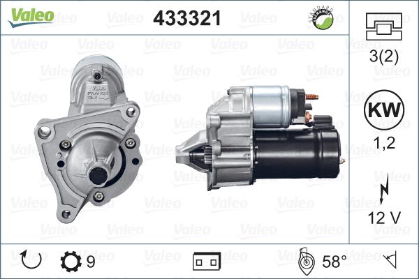 Valeo 433321 - Стартер autospares.lv