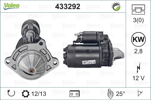 Valeo 433292 - Стартер autospares.lv