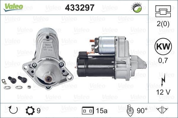 Valeo 433297 - Стартер autospares.lv