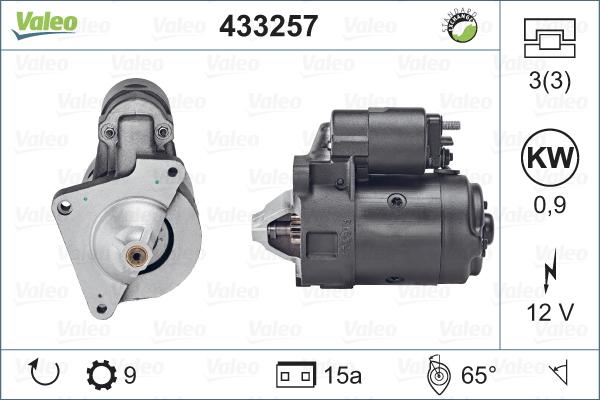 Valeo 433257 - Стартер autospares.lv