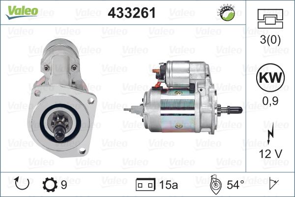 Valeo 433261 - Стартер autospares.lv