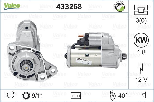 Valeo 433268 - Стартер autospares.lv