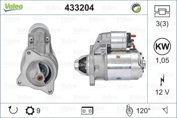 Valeo 433204 - Стартер autospares.lv