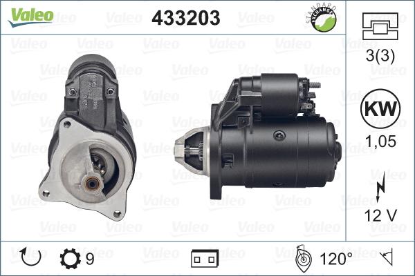 Valeo 433203 - Стартер autospares.lv