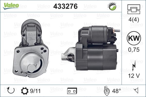 Valeo 433276 - Стартер autospares.lv