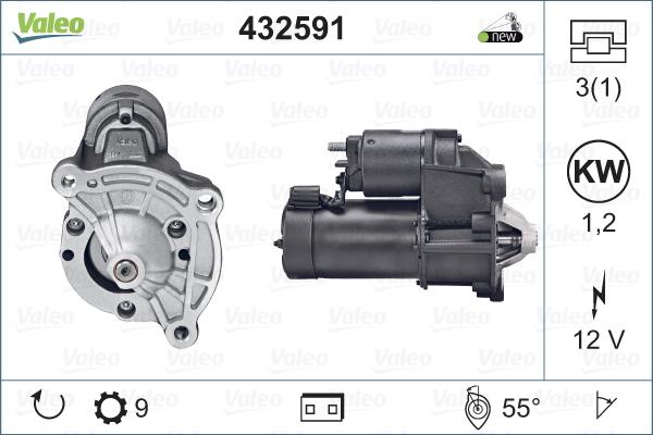 Valeo 432591 - Стартер autospares.lv