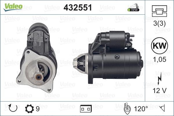 Valeo 432551 - Стартер autospares.lv