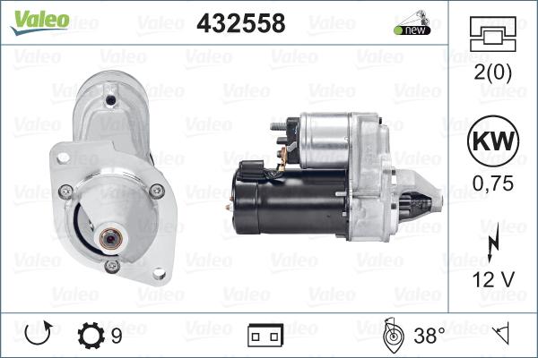 Valeo 43.25.58 - Стартер autospares.lv