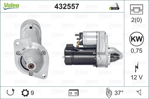 Valeo 432557 - Стартер autospares.lv