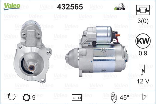 Valeo 432565 - Стартер autospares.lv