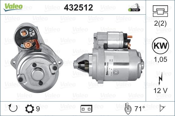 Valeo 432512 - Стартер autospares.lv