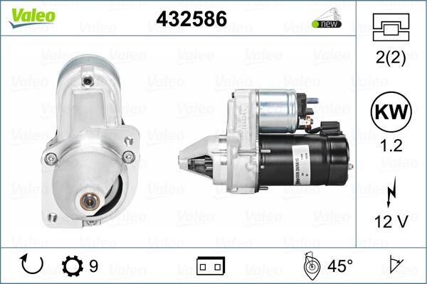 Valeo 432586 - Стартер autospares.lv