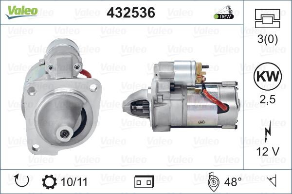 Valeo 432536 - Стартер autospares.lv