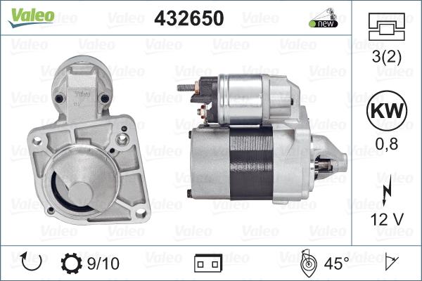 Valeo 432650 - Стартер autospares.lv