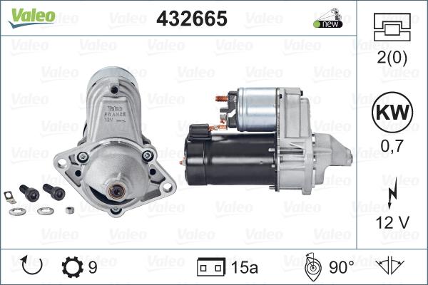 Valeo 432665 - Стартер autospares.lv