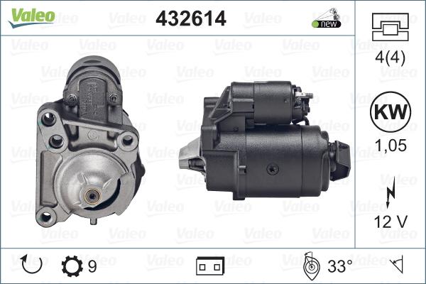 Valeo 432614 - Стартер autospares.lv