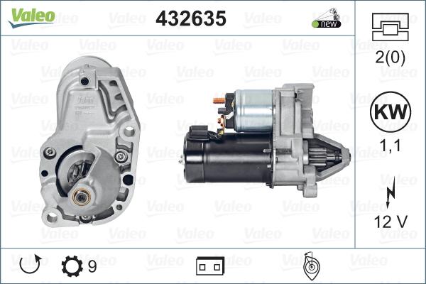 Valeo 432635 - Стартер autospares.lv