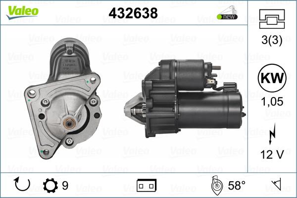 Valeo 432638 - Стартер autospares.lv