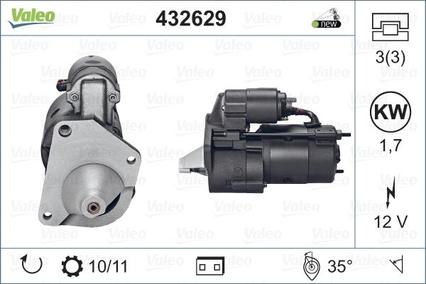 Valeo 432629 - Стартер autospares.lv