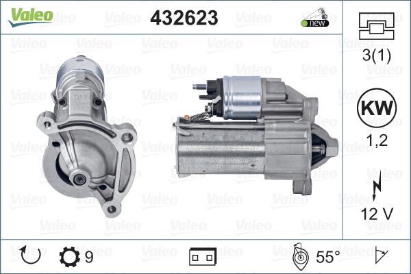 Valeo 432623 - Стартер autospares.lv