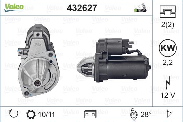 Valeo 432627 - Стартер autospares.lv