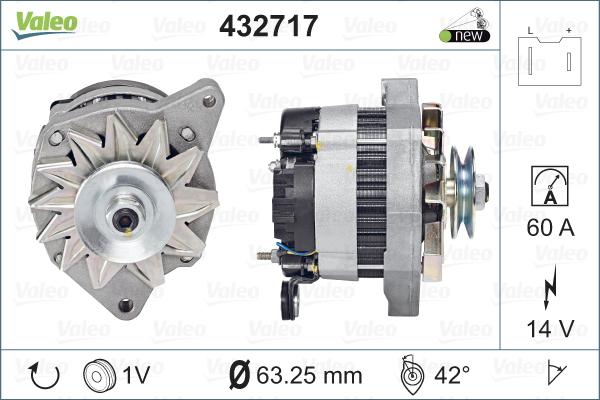 Valeo 432717 - Генератор autospares.lv