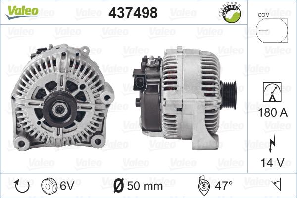 Valeo 437498 - Генератор autospares.lv