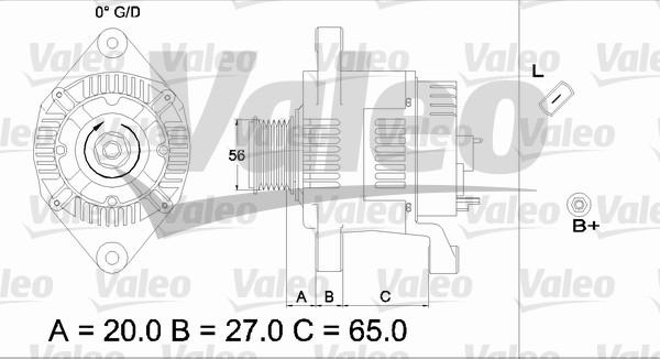 Valeo 437443 - Генератор autospares.lv