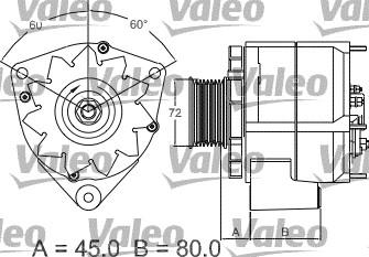 Valeo 437442 - Генератор autospares.lv