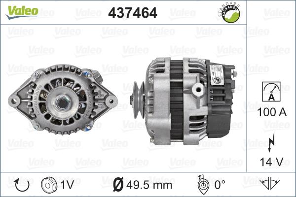 Valeo 437464 - Генератор autospares.lv