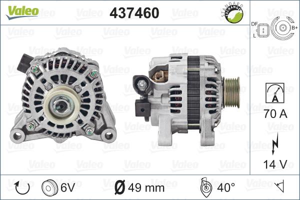 Valeo 437460 - Генератор autospares.lv