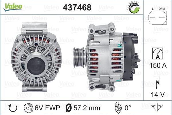 Valeo 437468 - Генератор autospares.lv