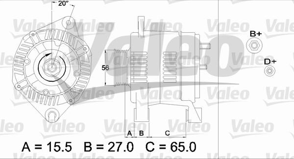 Valeo 437462 - Генератор autospares.lv