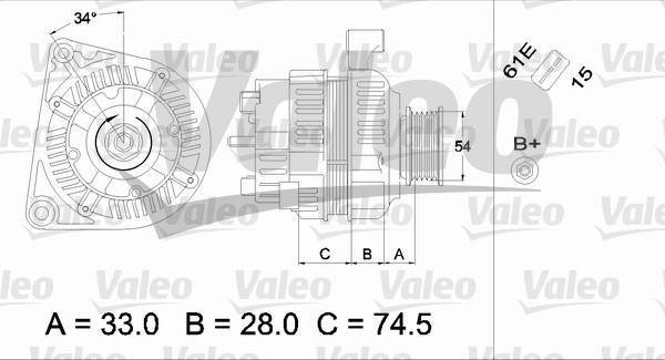 Valeo 437406 - Генератор autospares.lv