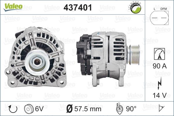 Valeo 437401 - Генератор autospares.lv