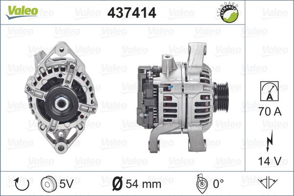 Valeo 437414 - Генератор autospares.lv