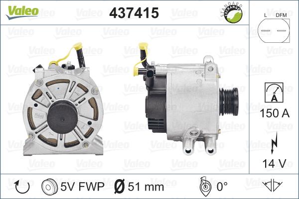 Valeo 437415 - Генератор autospares.lv