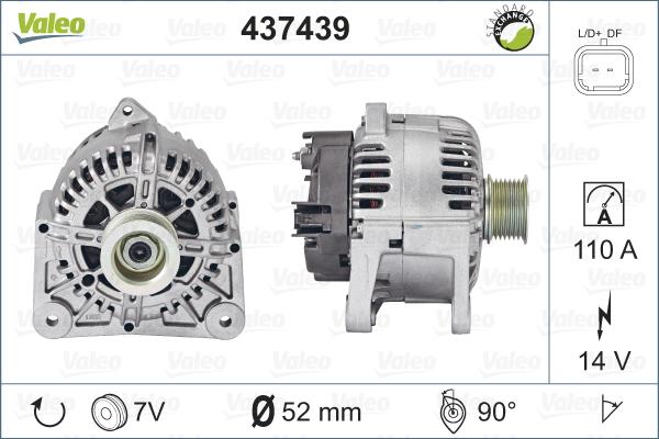 Valeo 437439 - Генератор autospares.lv