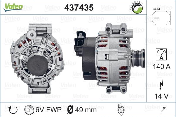 Valeo 437435 - Генератор autospares.lv