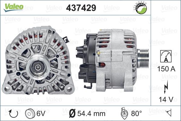 Valeo 437429 - Генератор autospares.lv