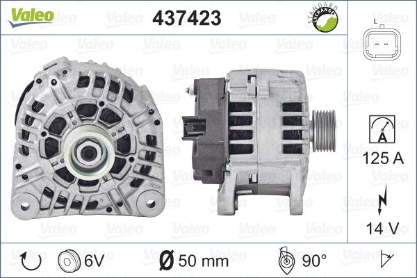 Valeo 437423 - Генератор autospares.lv