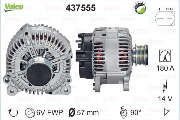 Valeo 437555 - Генератор autospares.lv